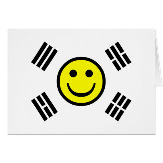 Cartão Bandeira coreana sul da cara
