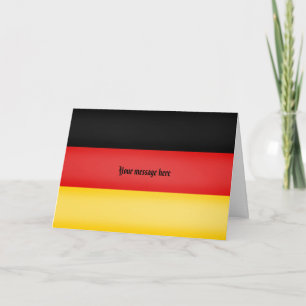 Cartão Bandeira da Alemanha - Cores Patrióticas Douradas