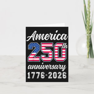 Cartão bandeira da américa aniversário de 250 anos 4 de j