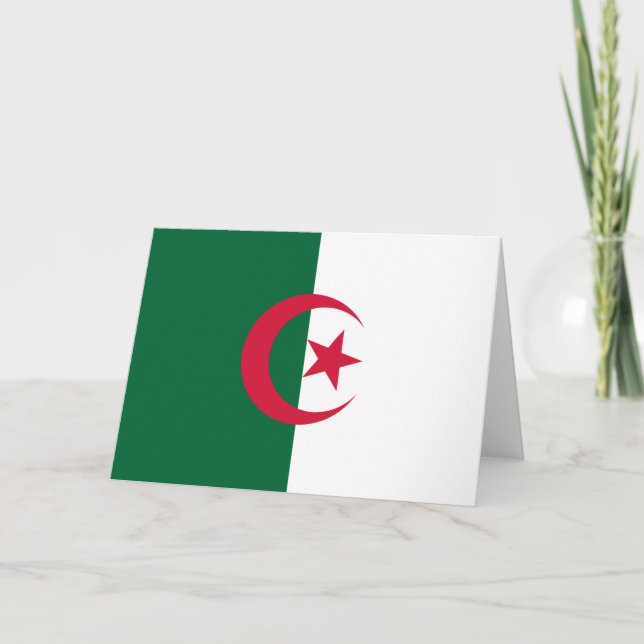 Cartão Bandeira da Argélia (Frente)