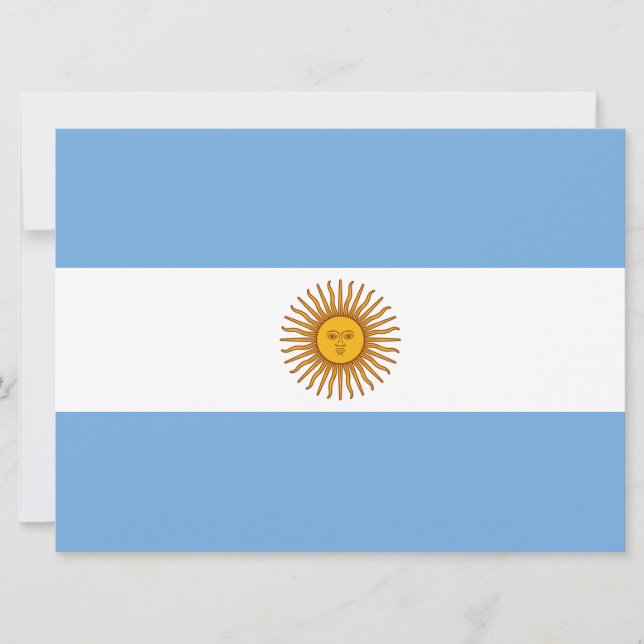 Cartão Bandeira da Argentina (Frente)