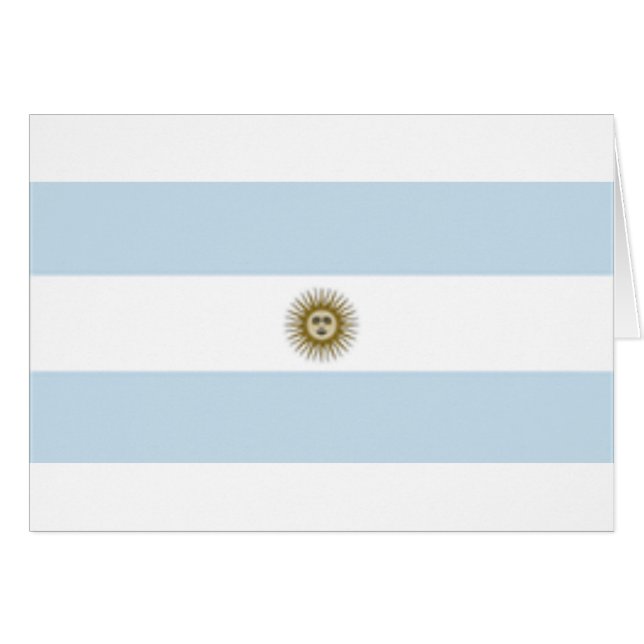 Cartão Bandeira da Argentina (Frente Horizontal)