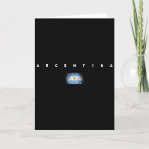 Cartão Bandeira da Argentina Orgulho Vintage Retro Futebo