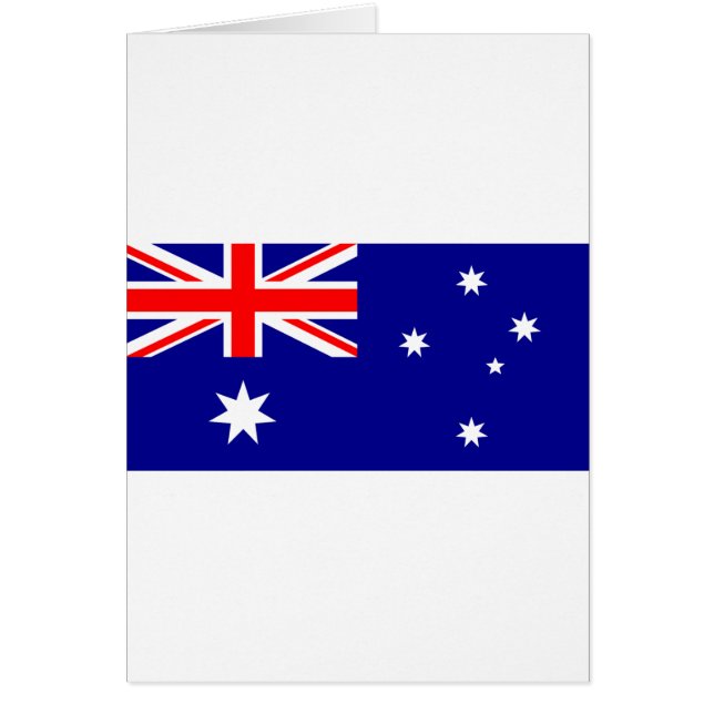 Cartão Bandeira da Austrália - Bandeira da Austrália (Frente)