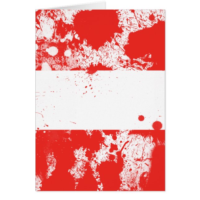 Cartão Bandeira da Áustria (Frente)