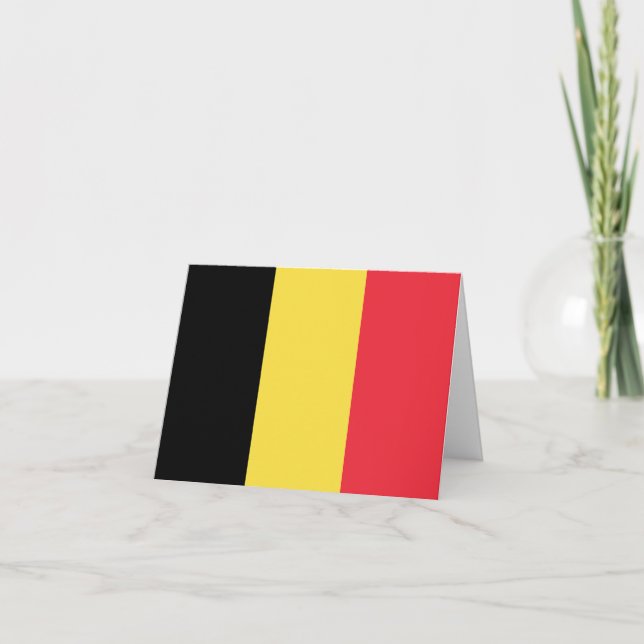 Cartão Bandeira da Bélgica (Frente)