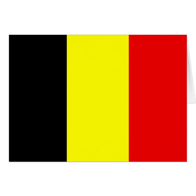 Cartão Bandeira da Bélgica (Frente Horizontal)