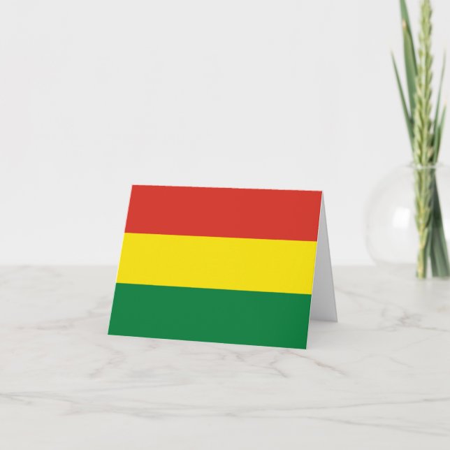 Cartão Bandeira da Bolívia (Bolívia) (Frente)
