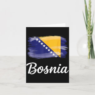 Cartão Bandeira da Bósnia e Herzegovina Orgulho Bósnio
