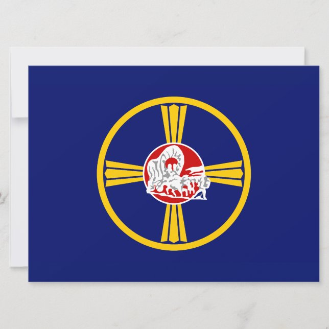 Cartão Bandeira da Cidade de Omaha (Nebraska) (Frente)