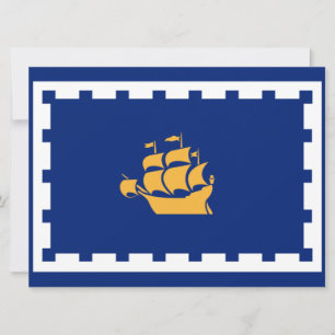 Cartão Bandeira da Cidade do Quebec (Québec, Canadá)