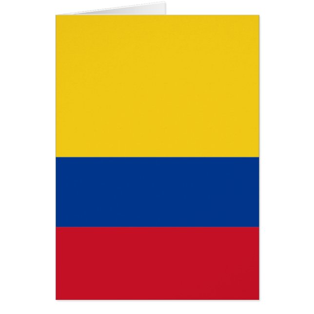 Cartão Bandeira da Colômbia (Frente)