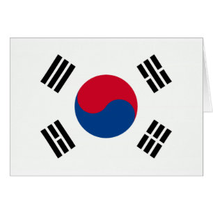 Cartão Bandeira da Coreia do Sul