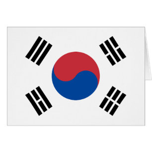 Cartão Bandeira da Coreia do Sul