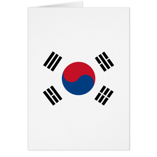 Cartão Bandeira da Coreia do Sul - Yin Yang (Frente)