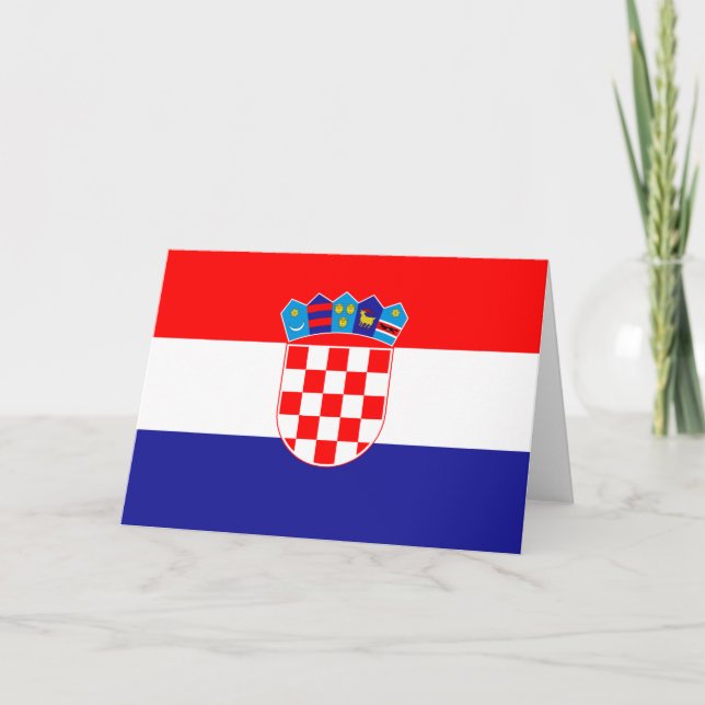 Cartão Bandeira da Croácia (Frente)