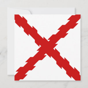 Cartão Bandeira da Cruz de Borgonha