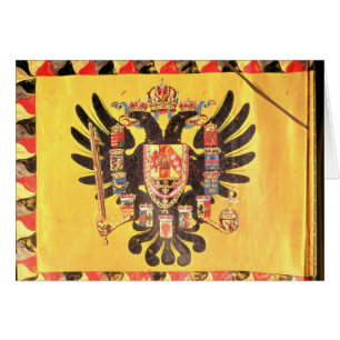 Cartão Bandeira da dinastia imperial de Habsburgo, c.1700