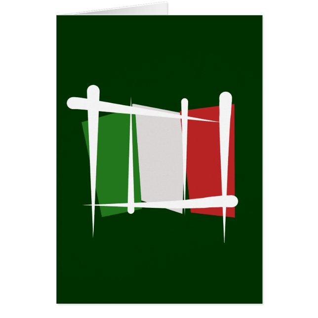 Cartão Bandeira da escova de Italia (Frente)