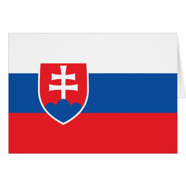 Cartão Bandeira da Eslováquia (Frente Horizontal)