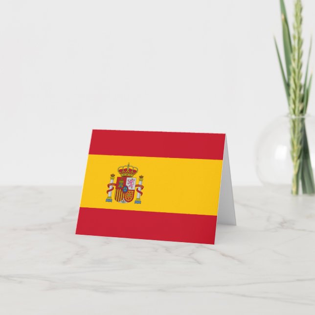 Cartão Bandeira da espanha (Frente)