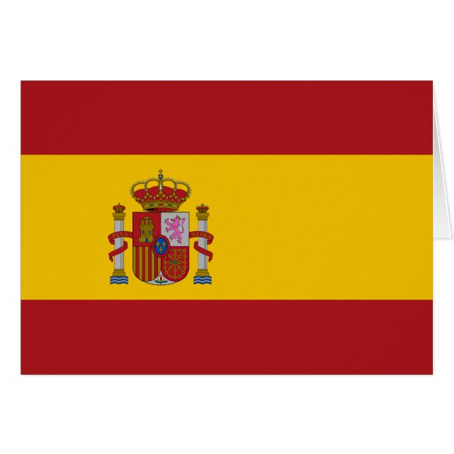 Cartão Bandeira da Espanha (Frente Horizontal)