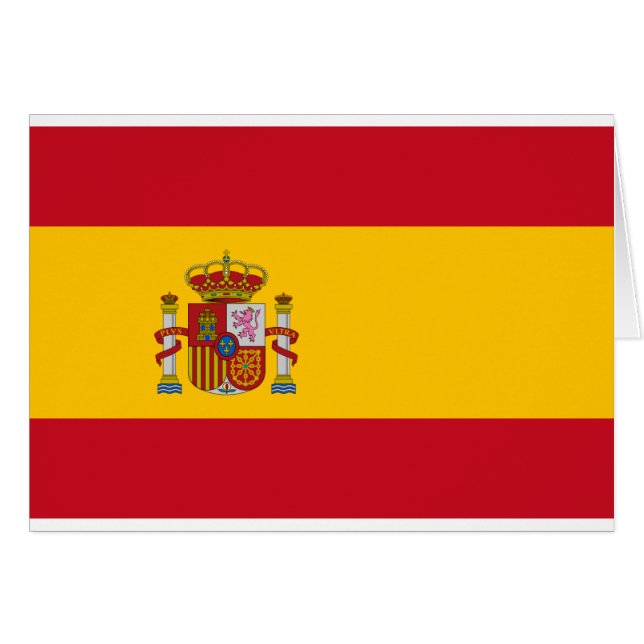 Cartão Bandeira da Espanha (Frente Horizontal)