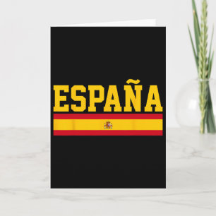 Cartão Bandeira da Espanha Espana Presente de Futebol Fã