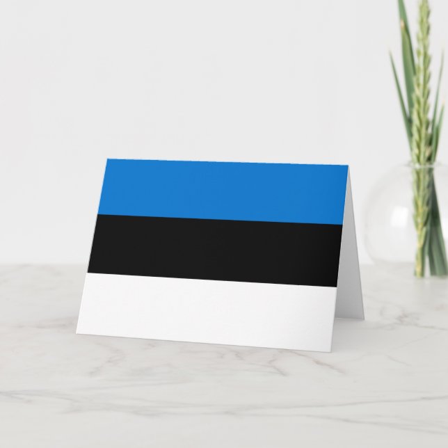 Cartão Bandeira da Estônia (Frente)