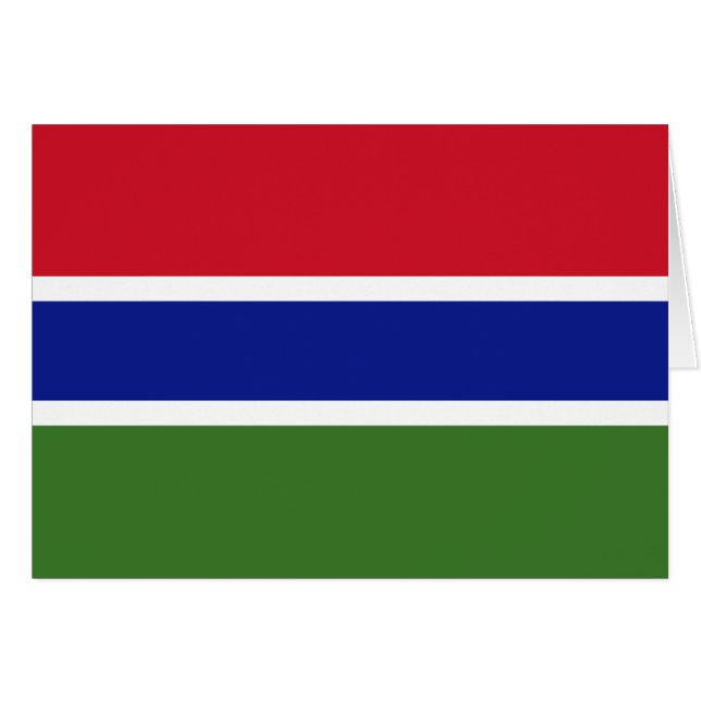 Cartão Bandeira da Gâmbia (Frente Horizontal)