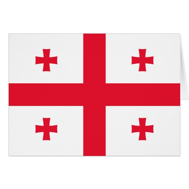 Cartão Bandeira da Geórgia (Frente Horizontal)