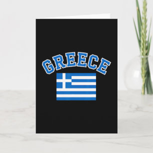 Cartão Bandeira da Grécia Lembrança de Viagem Grego 