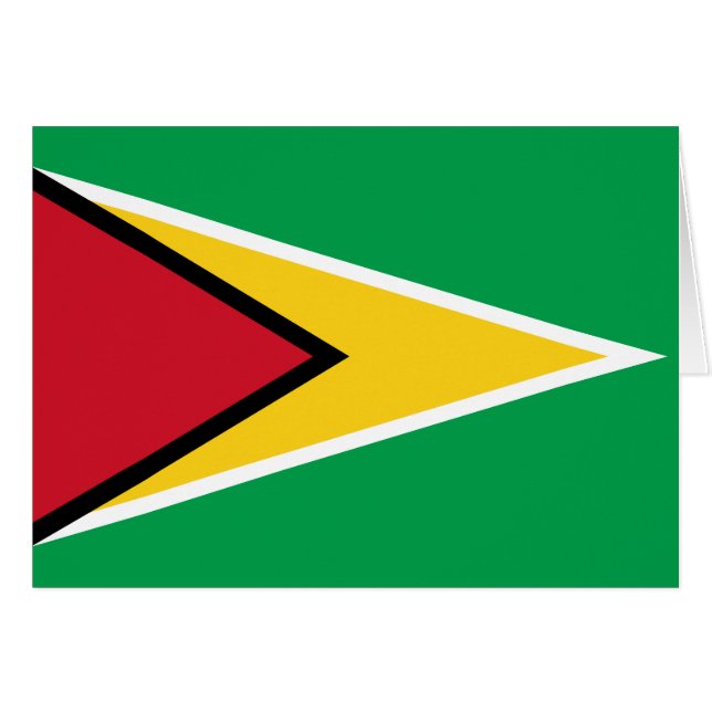 Cartão Bandeira da Guiana (Frente Horizontal)