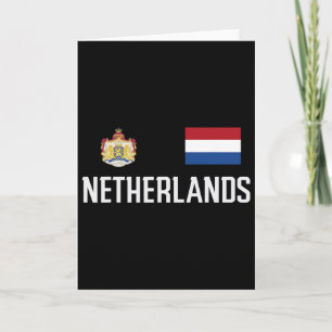 Cartão Bandeira da Holanda Fã de Futebol de Homens Mulher