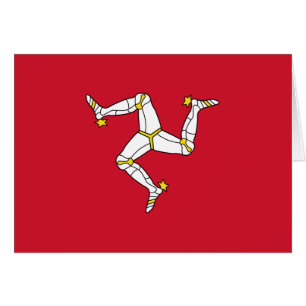 Cartão Bandeira da Ilha de Man