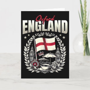 Cartão Bandeira da Inglaterra Oxford Souvenir Férias em O