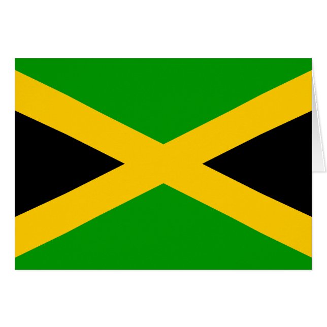 Cartão Bandeira da Jamaica (Frente Horizontal)