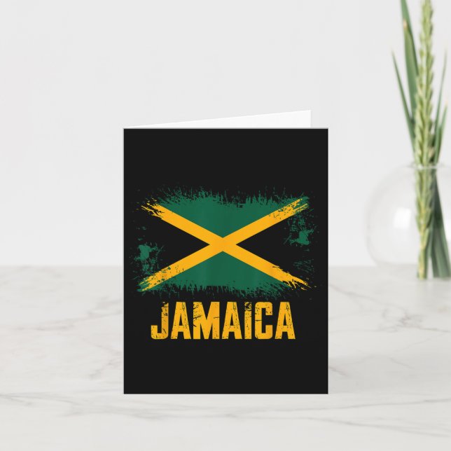 Cartão Bandeira da Jamaica _1 (Frente)