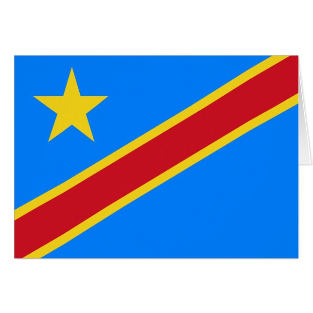 Cartão Bandeira da Kinshasa do Congo (Frente Horizontal)