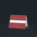 Cartão Bandeira da Letónia<br><div class="desc">Produtos de Sinalizador Mundial Personalizáveis - Sinta-se à vontade para adicionar seu próprio texto.</div>