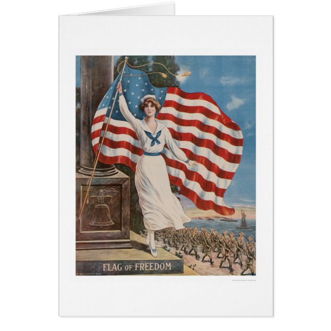 Cartão Bandeira da liberdade (Frente)
