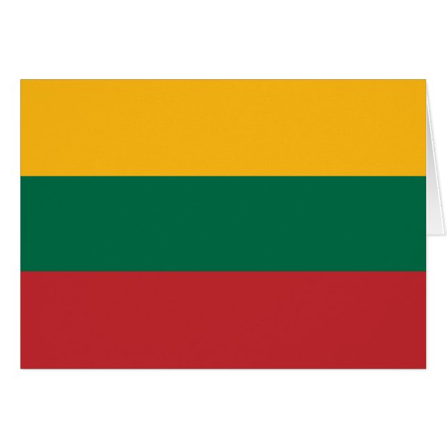 Cartão Bandeira da Lituânia (Frente Horizontal)