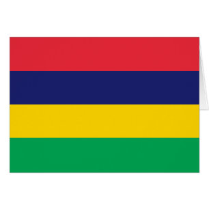 Cartão Bandeira da Maurícia