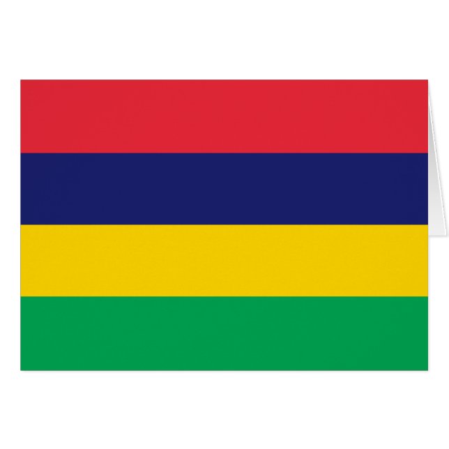 Cartão Bandeira da Maurícia (Frente Horizontal)