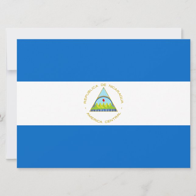 Cartão Bandeira da Nicarágua (Frente)