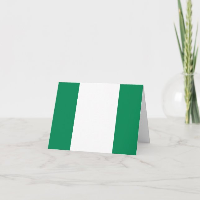 Cartão Bandeira da Nigéria (nigeriana) (Frente)
