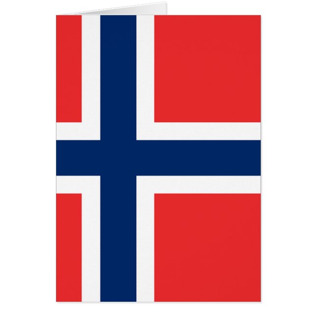 Cartão Bandeira da Noruega (Frente)