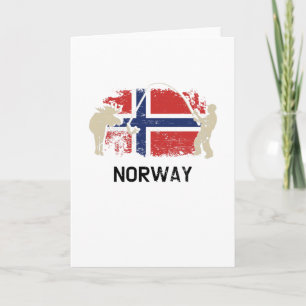 Cartão Bandeira da Noruega Bandeira Norueguesa
