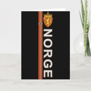 Cartão Bandeira da Noruega Orgulho Tema Futebol e Esporte