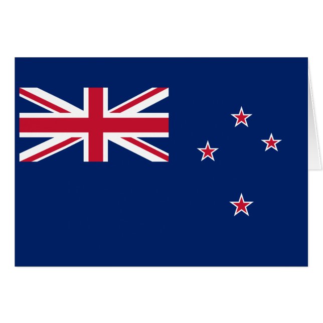 Cartão Bandeira da Nova Zelândia (Frente Horizontal)